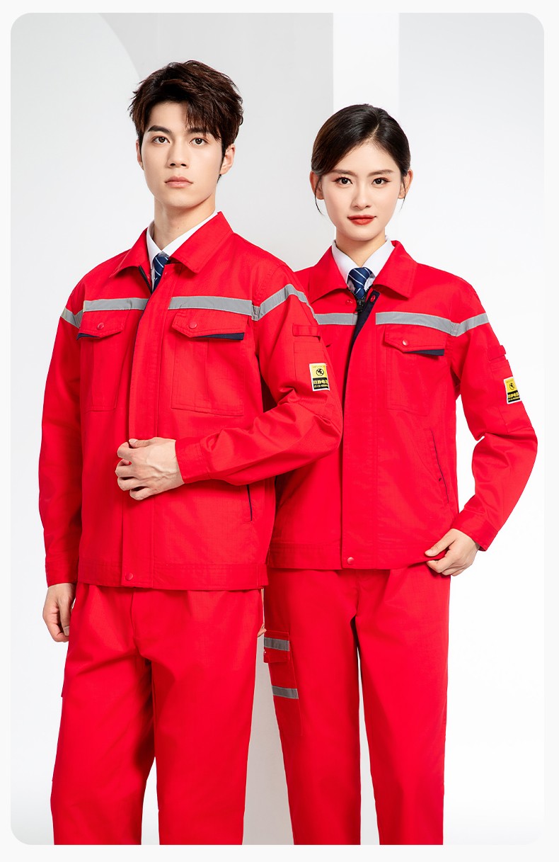 JC-S2203 春秋防靜電工作服套裝定制男耐磨工地勞動石油石化工裝勞保服上衣(圖20)