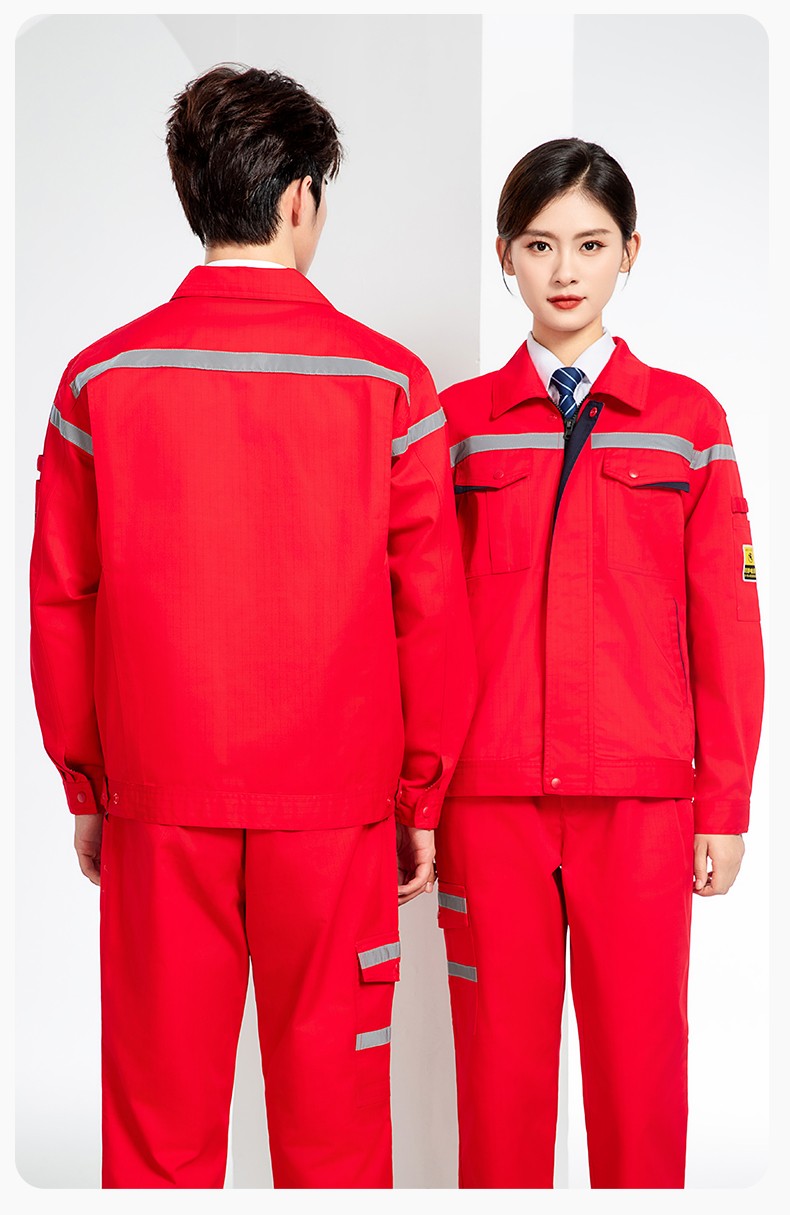 JC-S2203 春秋防靜電工作服套裝定制男耐磨工地勞動石油石化工裝勞保服上衣(圖21)