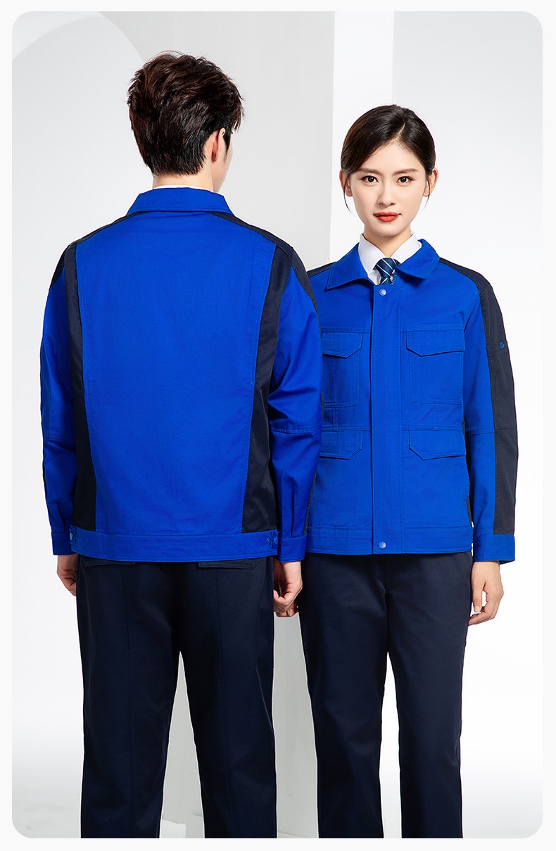 JC-3D02 春秋防靜電棉服定制工作服拼色工裝加油站機修車間廠服勞保工作服(圖22)