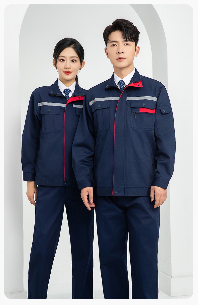 LJ-9902 春秋防靜電勞保工作服套裝男拼色耐磨電焊工加油站干活可定制工裝勞保服(圖15)