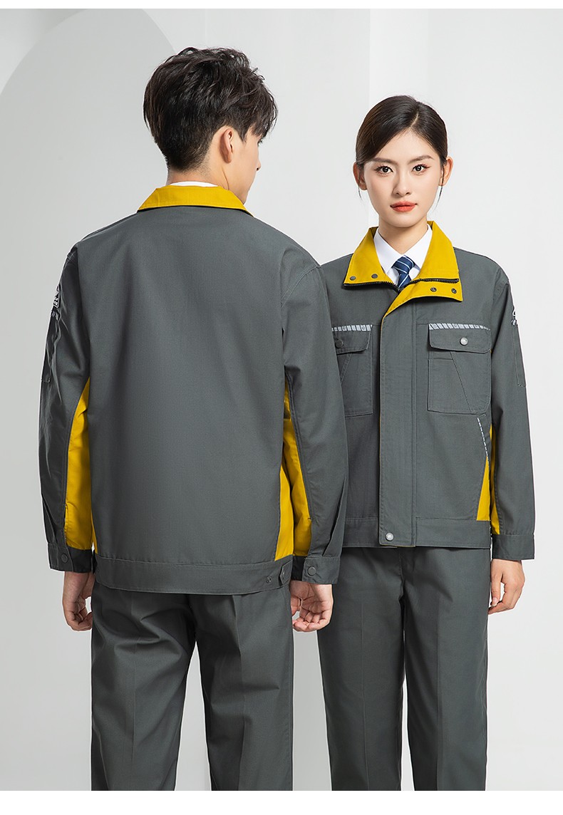 LW-8063 防靜電工作服春秋套裝定制耐磨勞保服男汽修加油站工地工裝印LOGO(圖25)