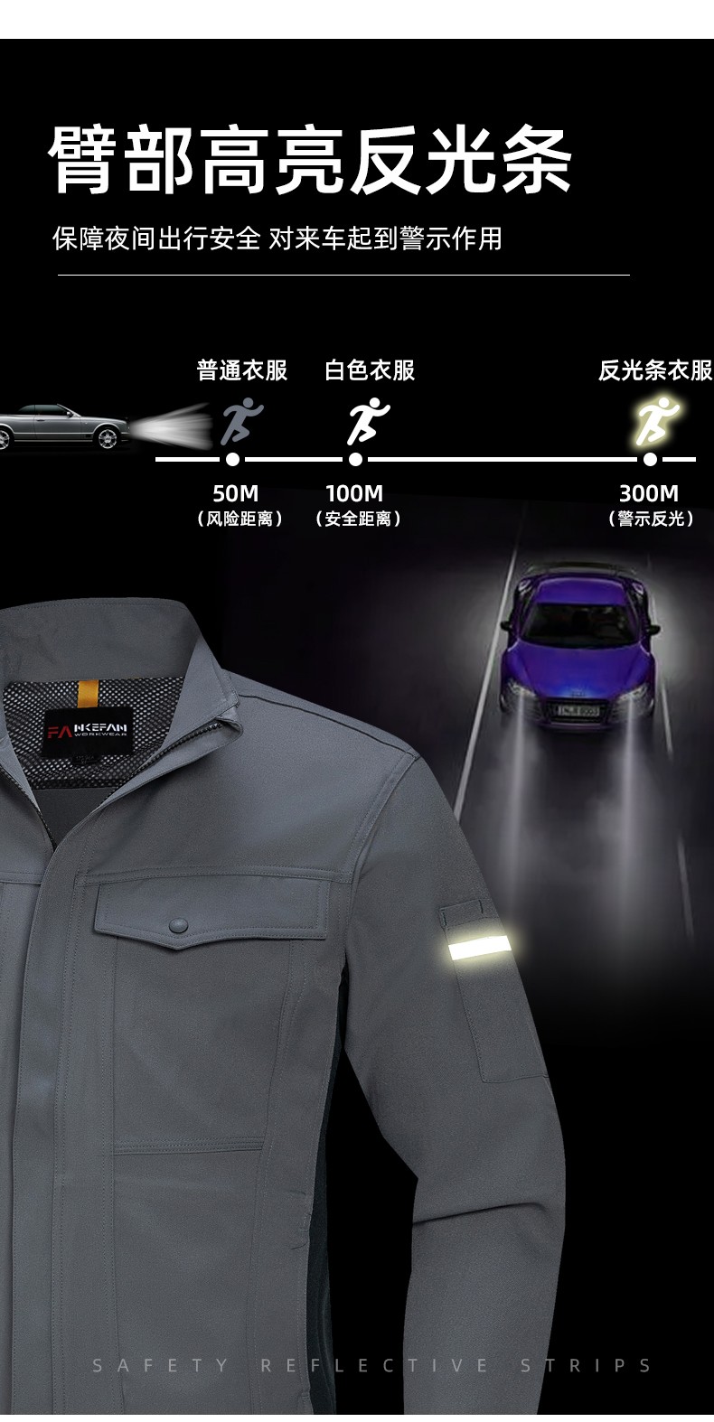 YJ-6509  立領工作服春秋男純色拉鏈款套裝工廠車間汽修機修服勞保服定制(圖9)