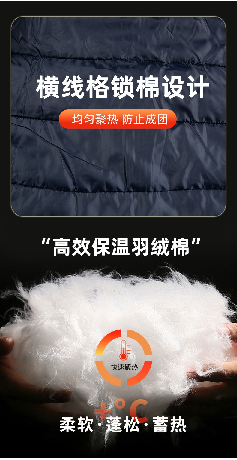 YJ-8824 冬季防靜電棉服男可拆卸純色加厚防寒保暖外套車間工廠團體服定制(圖9)