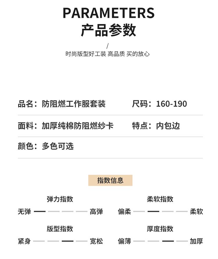 LW-8653ZR 純棉防阻燃春秋工作服套裝加厚耐磨工廠車間電焊焊工防燙勞保服(圖13)