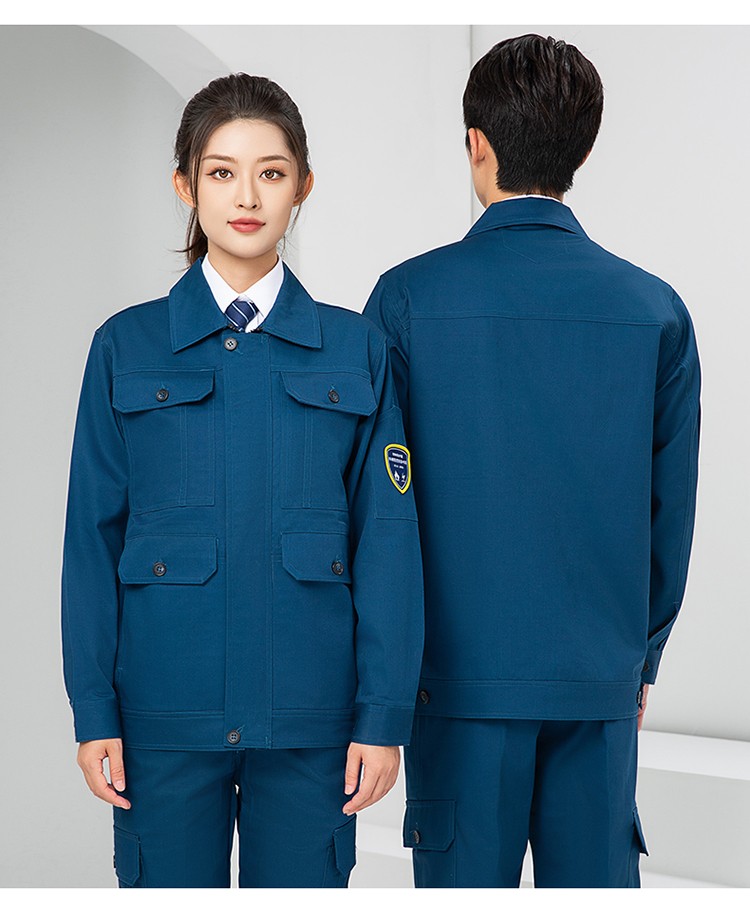 LW-8653ZR 純棉防阻燃春秋工作服套裝加厚耐磨工廠車間電焊焊工防燙勞保服(圖21)