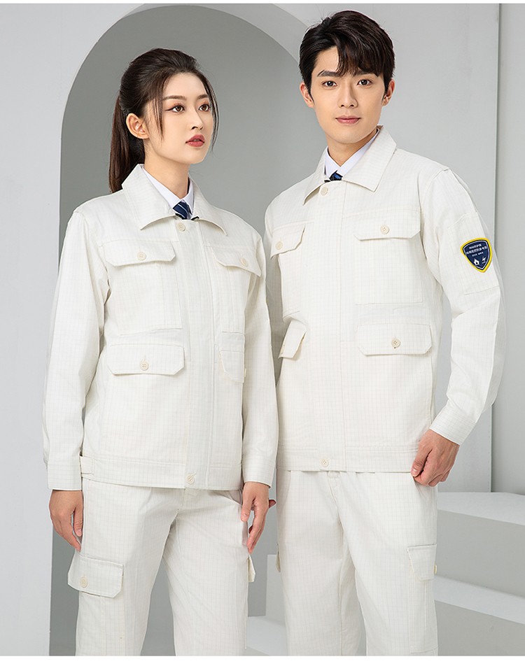 LW-8653ZR 純棉防阻燃春秋工作服套裝加厚耐磨工廠車間電焊焊工防燙勞保服(圖23)